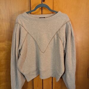 Express Gray Sweatshirt with Gold Accents